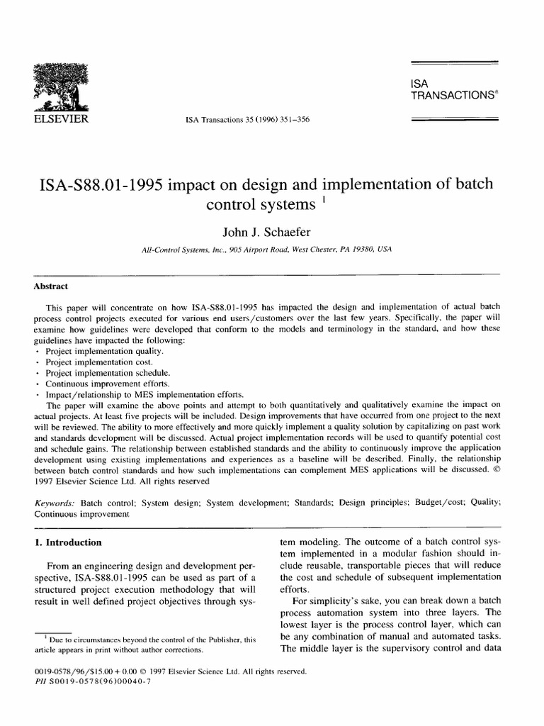 Batch Control Systems 3 | PDF