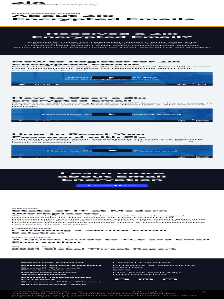 How to Open Zix Encrypted Emails | PDF