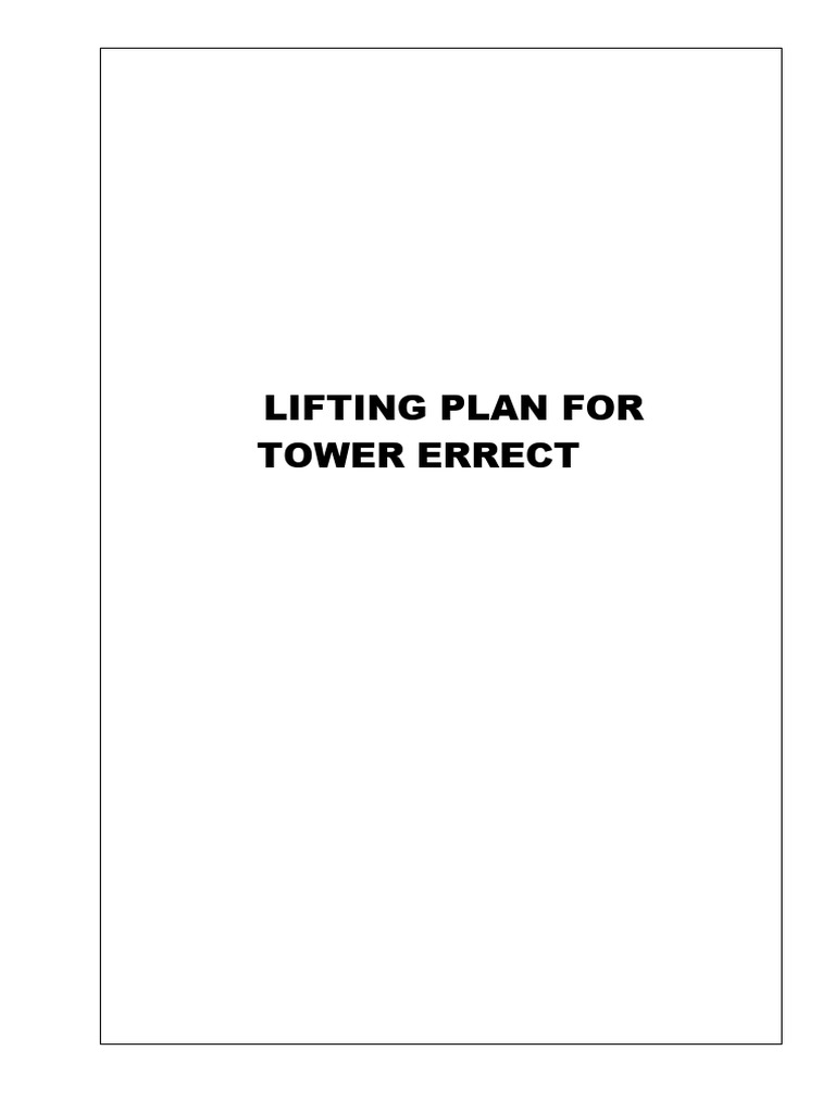 Tower Crane Lifting Plan Overview | PDF | Crane (Machine)