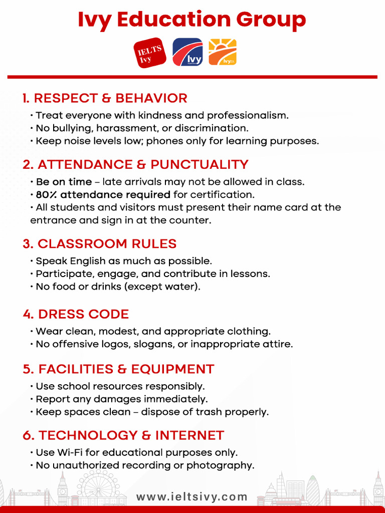 Ivy Education Group Conduct Guidelines | PDF
