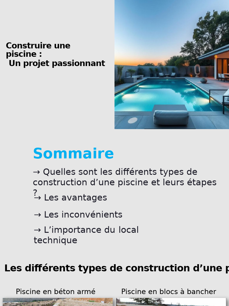 Guide de construction de piscine en béton | PDF | Piscine | Béton