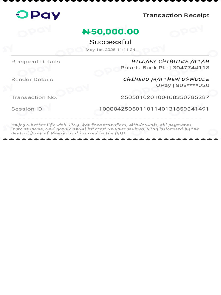 Transaction Receipt-250501020100468350785287 | PDF