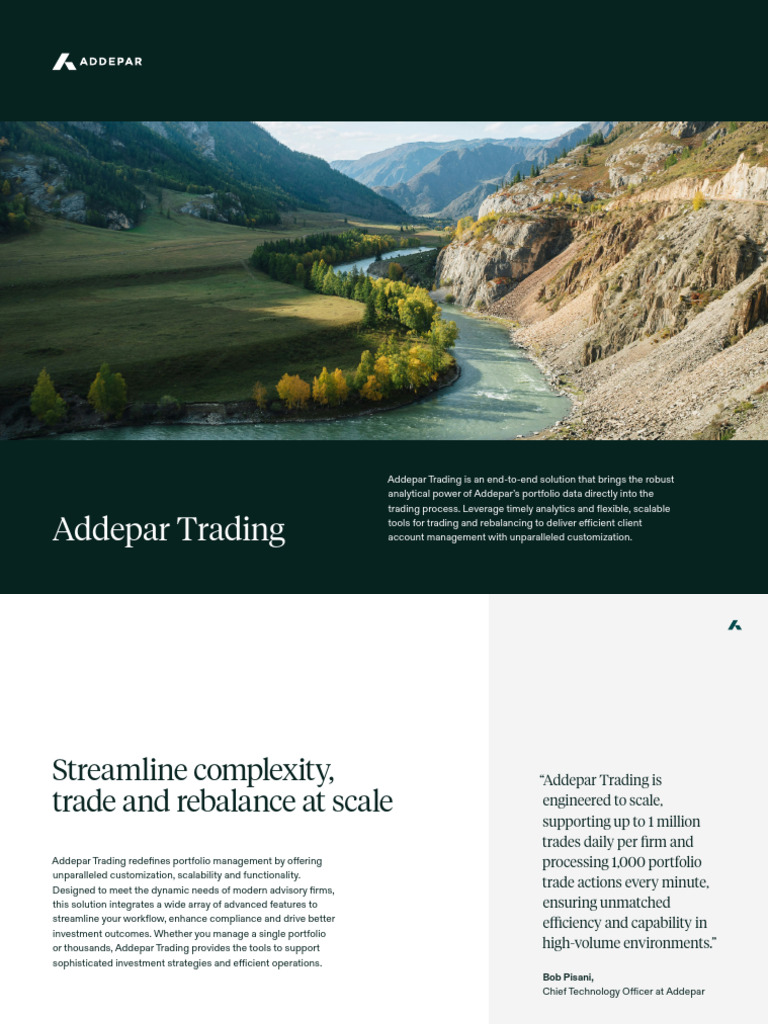 Addepar Trading Overview Brochure | PDF | Asset Allocation | Regulatory  Compliance