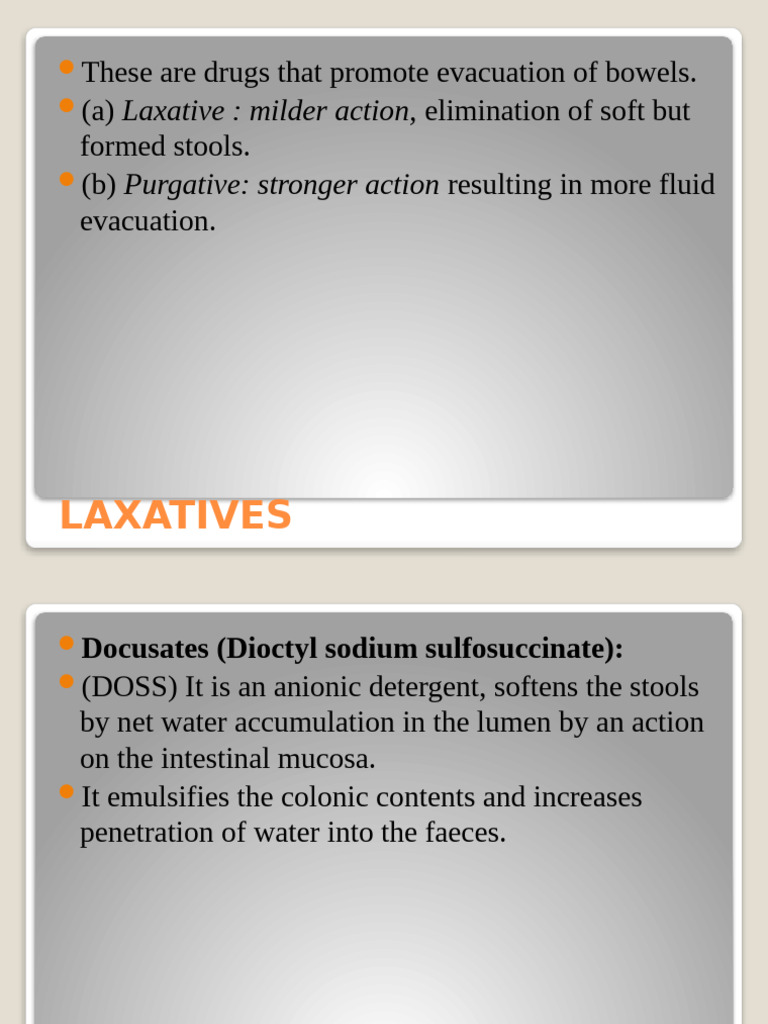 Laxative and Purgative Stool Softener | PDF