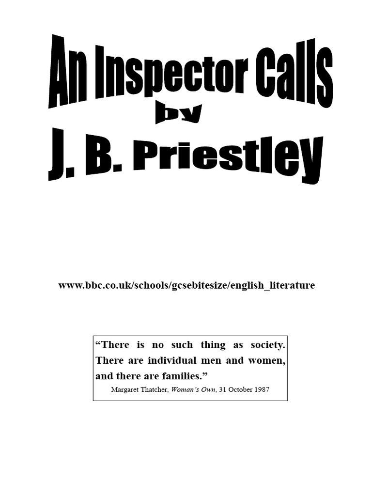 An Inspector Calls Resources | PDF