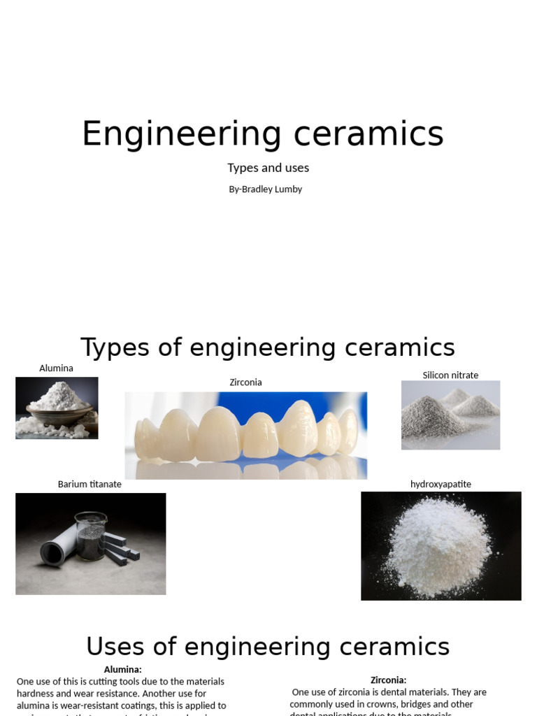 Types and Uses of Engineering Ceramics | PDF | Ceramics | Piezoelectricity