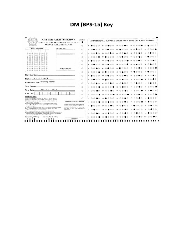 DM (BPS-15) Key | PDF