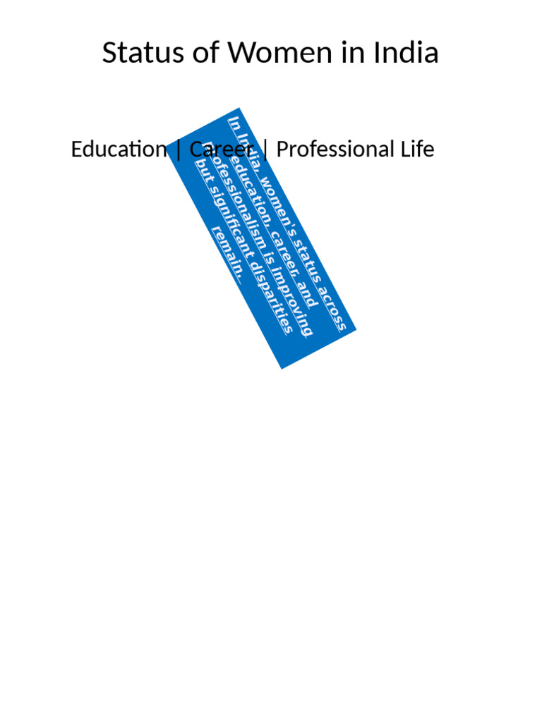 Status of Women in India | PDF | Gender Equality | Gender Studies
