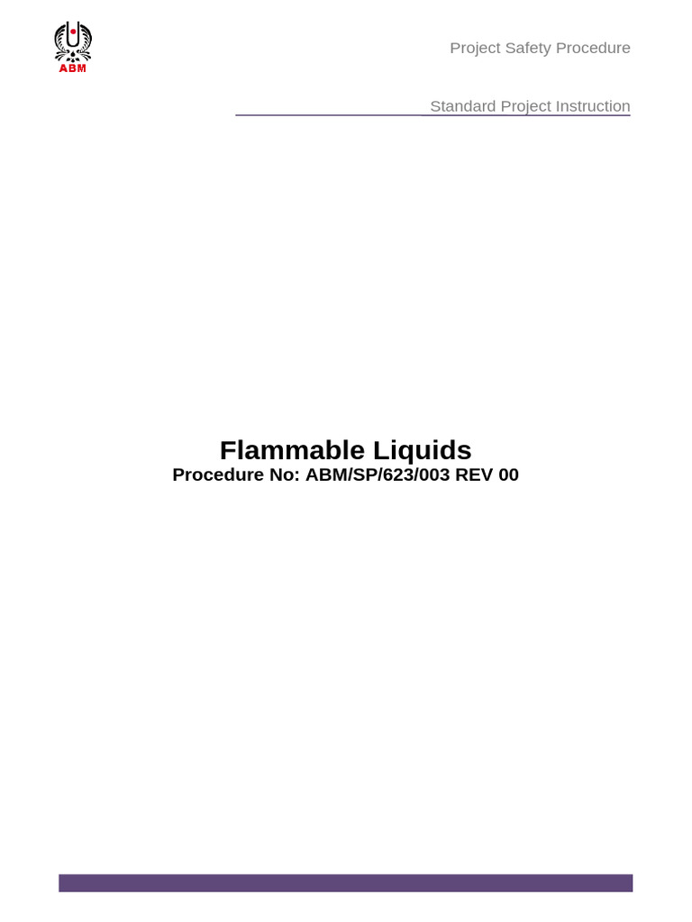 Flammable Liquids Safety Procedures | PDF | Safety | Occupational ...