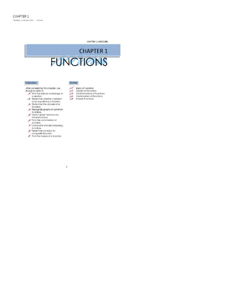 Chapter 1 Functions Conteng2 | PDF