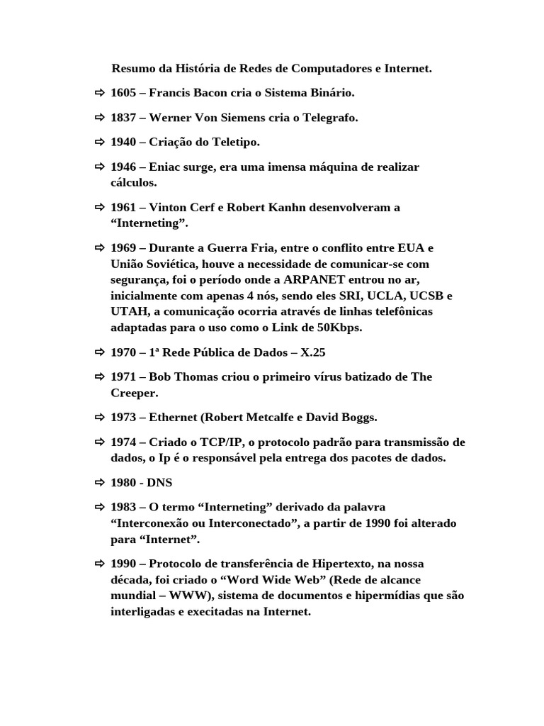 História da ARPANET e Internet | PDF