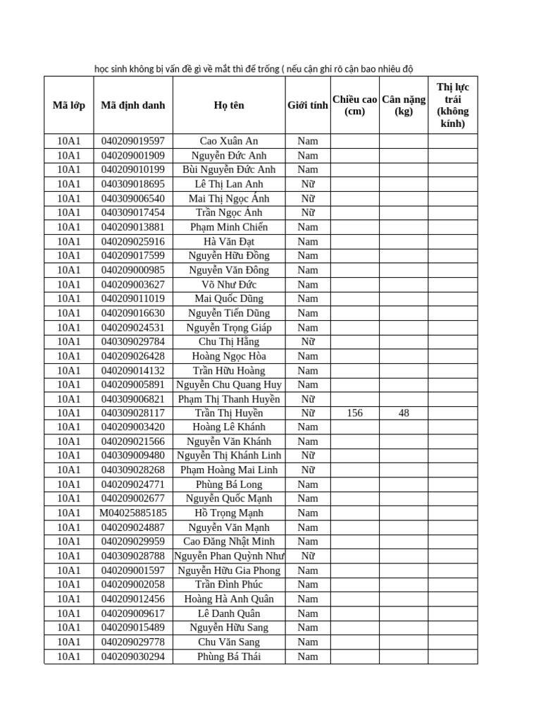 Bmi 10a1 2 | PDF