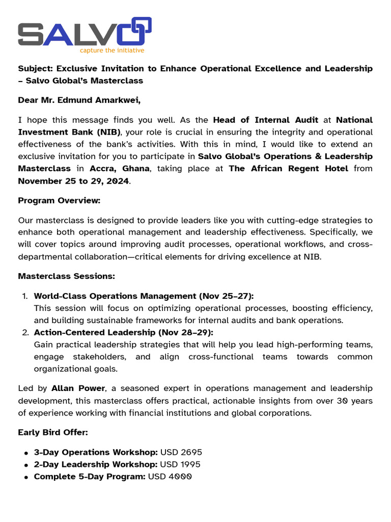 Official Invitation Boa | PDF | Business Economics | Economies