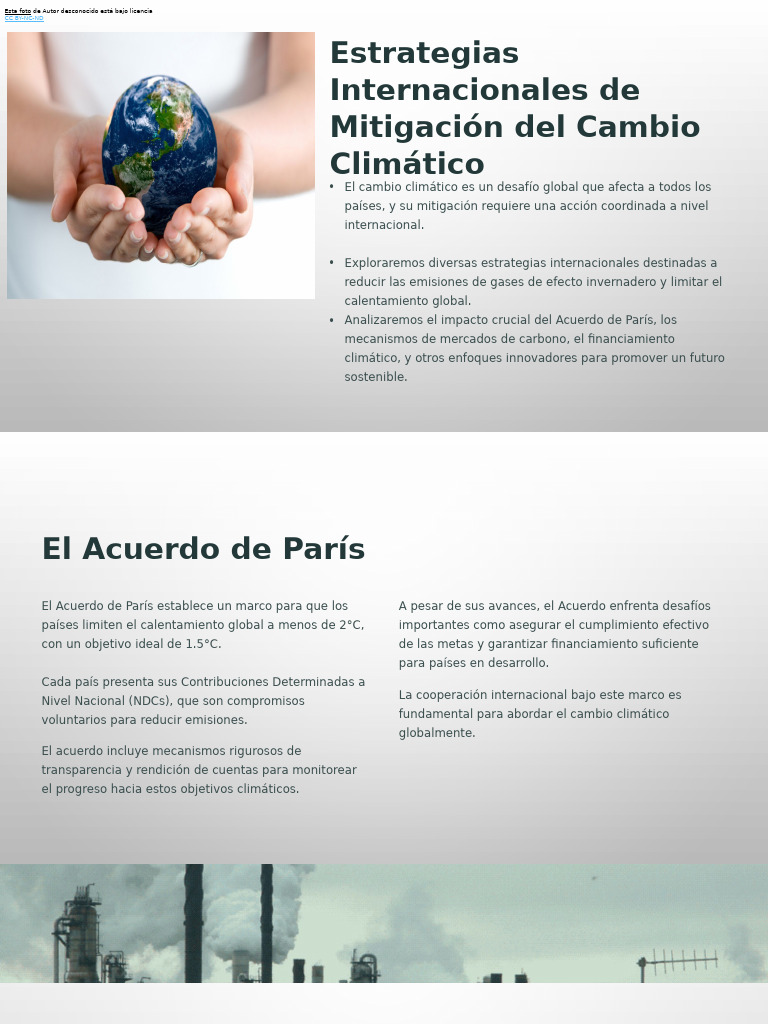 Estrategias Internacionales de Mitigacion Del Cambio Climatico | PDF ...