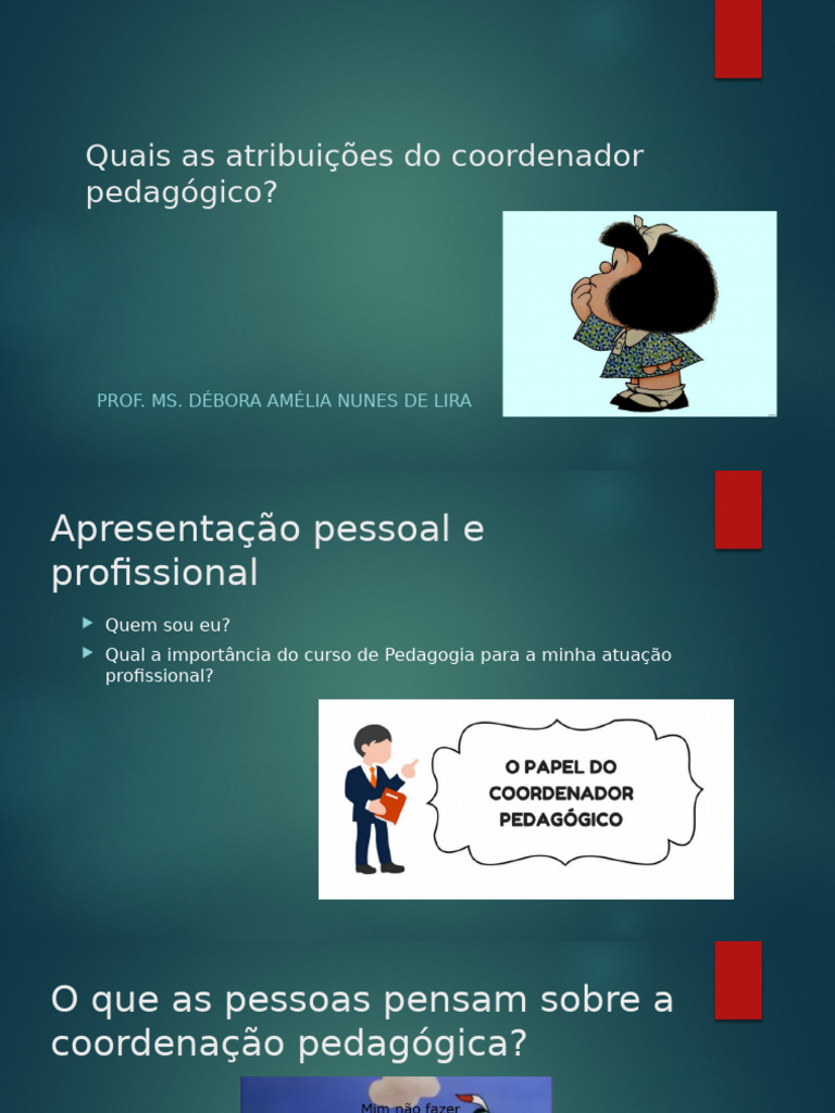 Quais As Atribuições Do Coordenador Pedagógico | PDF | Pedagogia ...