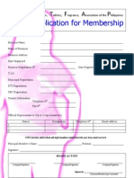 Application For CTFAP Membership