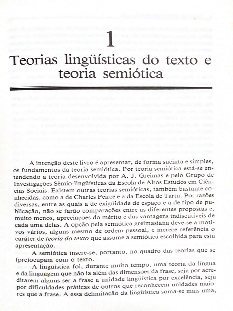 TEXTO 9 Teorias Lingusticas Do Texto e Teoria Semitica Compressed | PDF