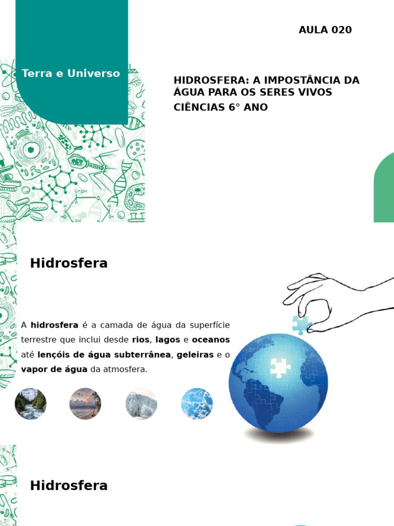 Aula 020 - Hidrosfera - A Importância Da Água para Os Seres Vivos | PDF ...