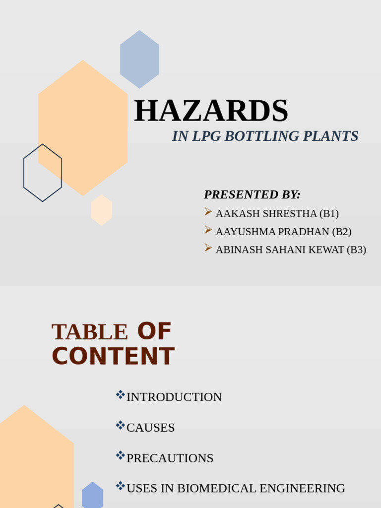 Hazards in LPG Bottling Plant | PDF | Liquefied Petroleum Gas | Natural Gas