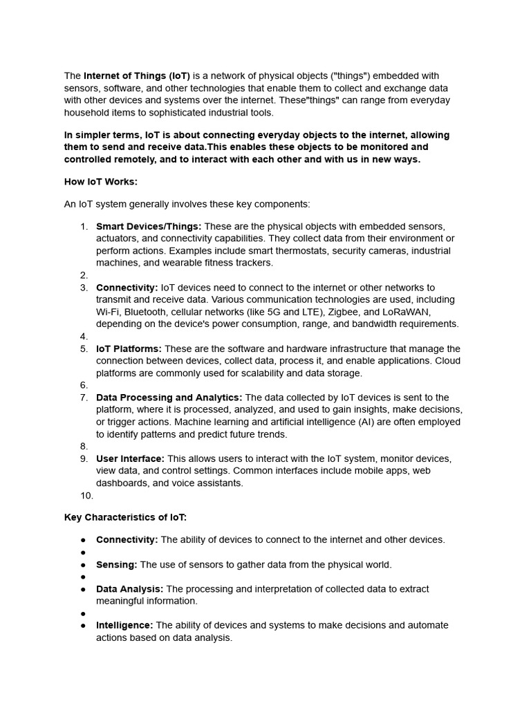 Understanding the Internet of Things (IoT) | PDF | Internet Of Things ...