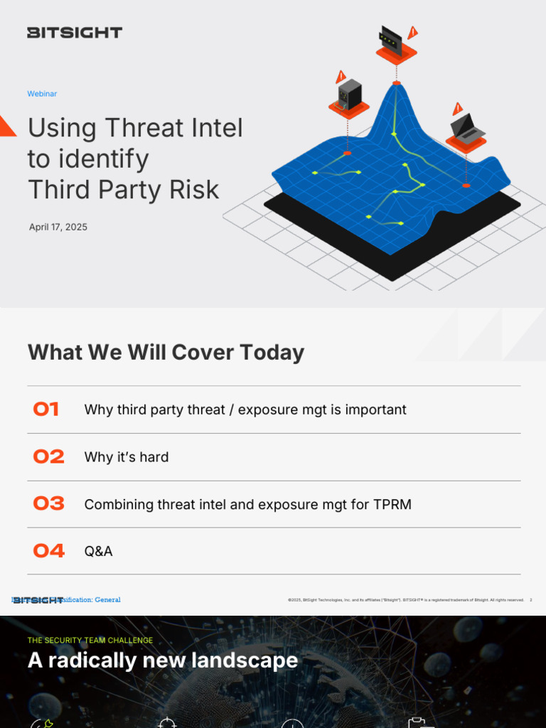 Using Threat Intel To Identify Third Party Risk: Webinar | PDF ...