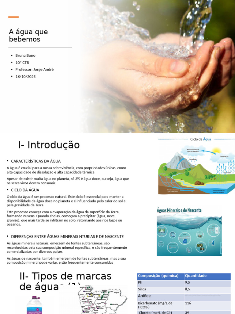 Características e Tipos de Água Potável | PDF | Água | Água potável