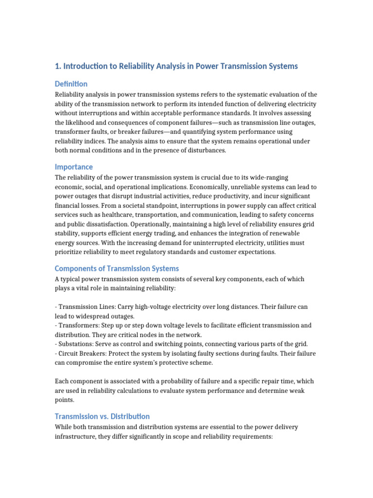 Reliability Analysis Introduction Kehase | PDF | Electric Power ...
