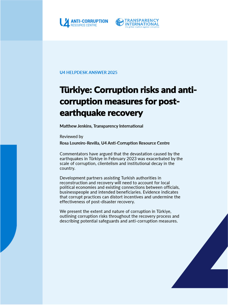 Türkiye - Corruption Risks and Anti Corruption Measures For Post ...