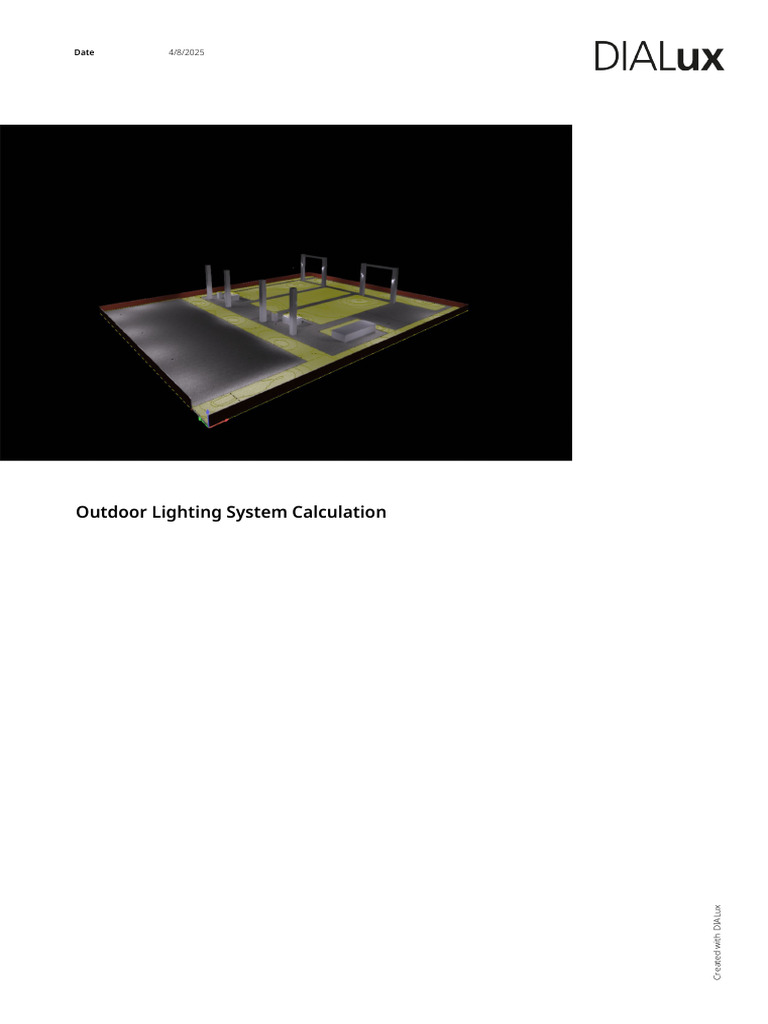 Outdoor Lighting System Calculation - Report | PDF | Light | Interior ...