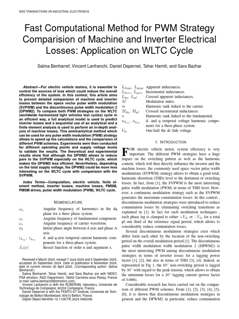 Preparation of Papers For IEEE Trans On Industrial Electronics Apr 2021 ...
