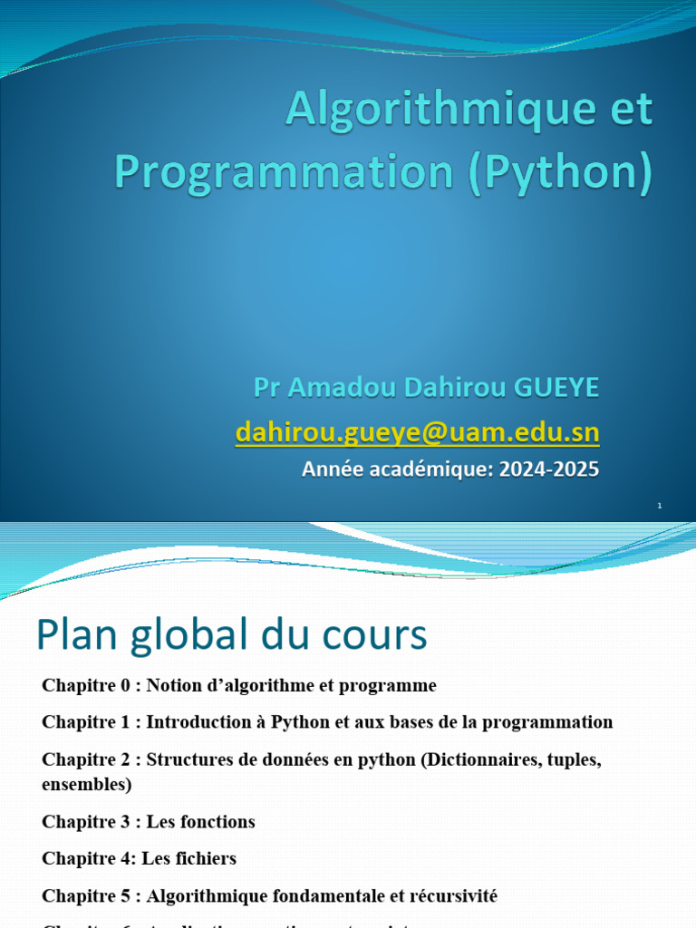 Introduction à l'algorithmique Python | PDF | Programmation ...