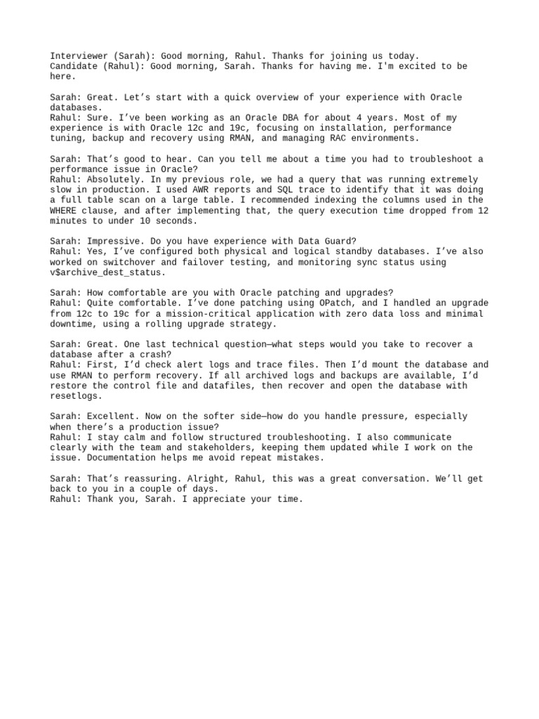 Transcript Sample | PDF