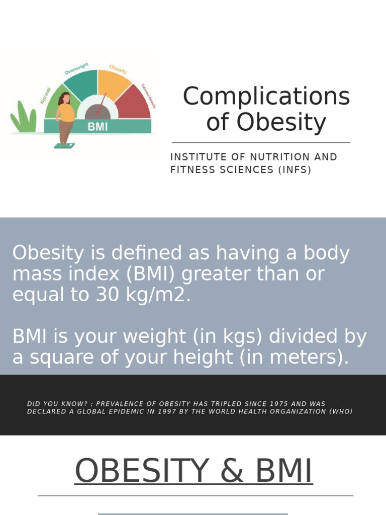 Complications of Obesity Explained | PDF | Obesity | Body Mass Index