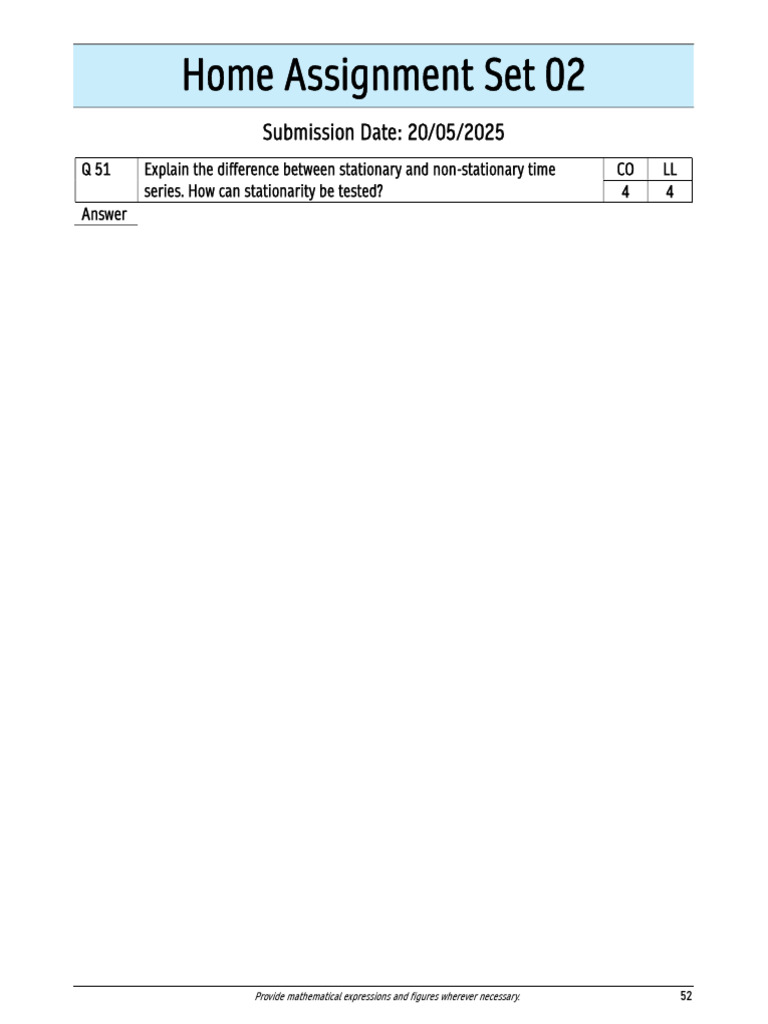 Home Assignment Part 2 | PDF | Autoregressive Integrated Moving Average ...
