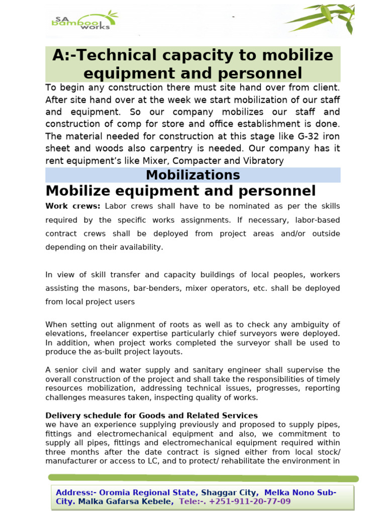 Construction Mobilization Strategy Guide | PDF | Concrete ...