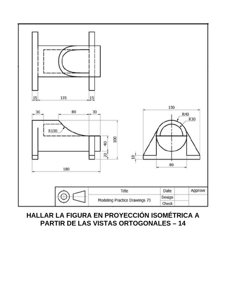 Proyección Isométrica de La Figura - 14 | PDF