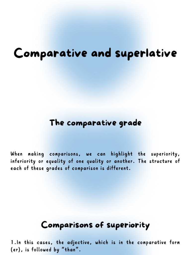 Comparative and Superlative Adjectives Guide | PDF | Adjective ...