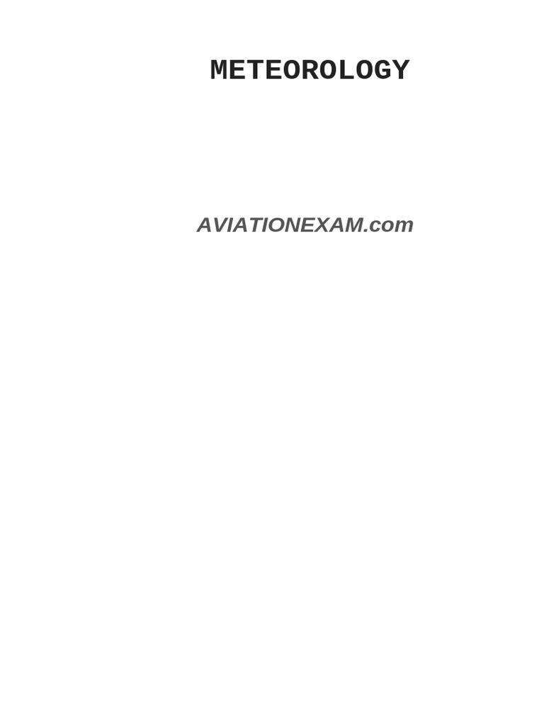 Meteorology Exam Preparation Guide | PDF | Troposphere | Atmosphere Of ...