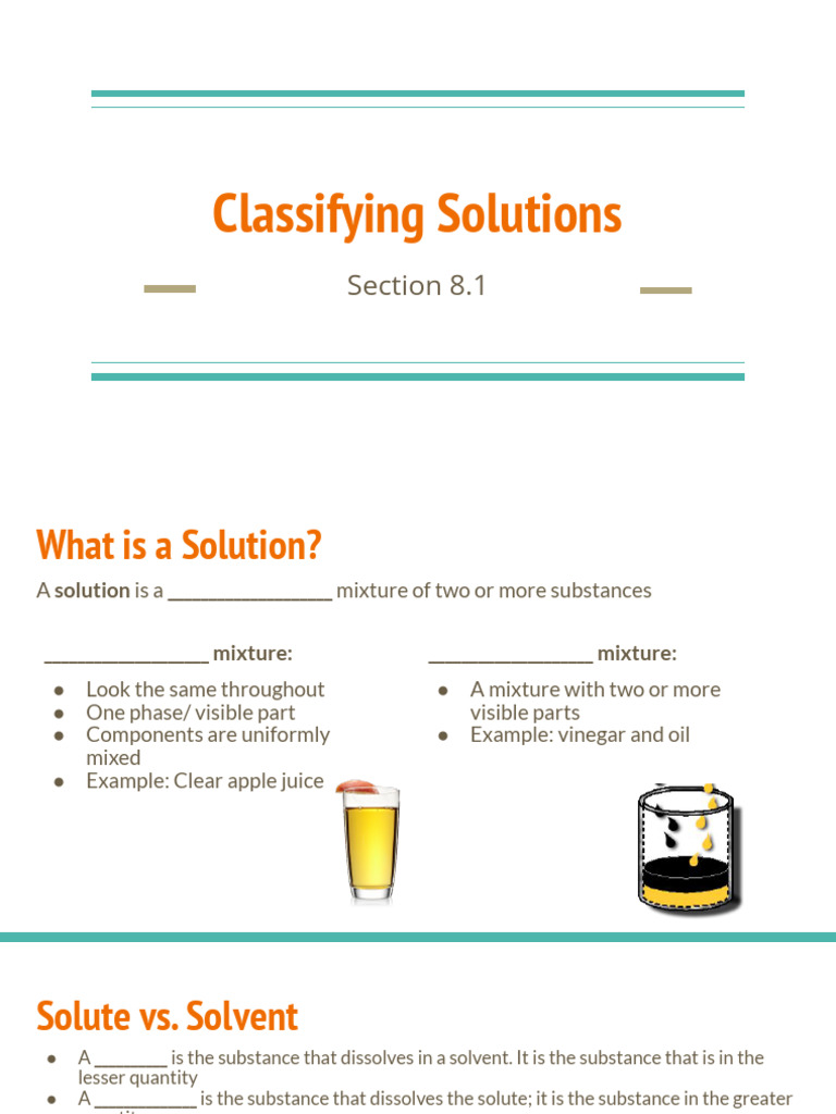 Understanding Solutions and Their Types | PDF | Solubility | Mixture