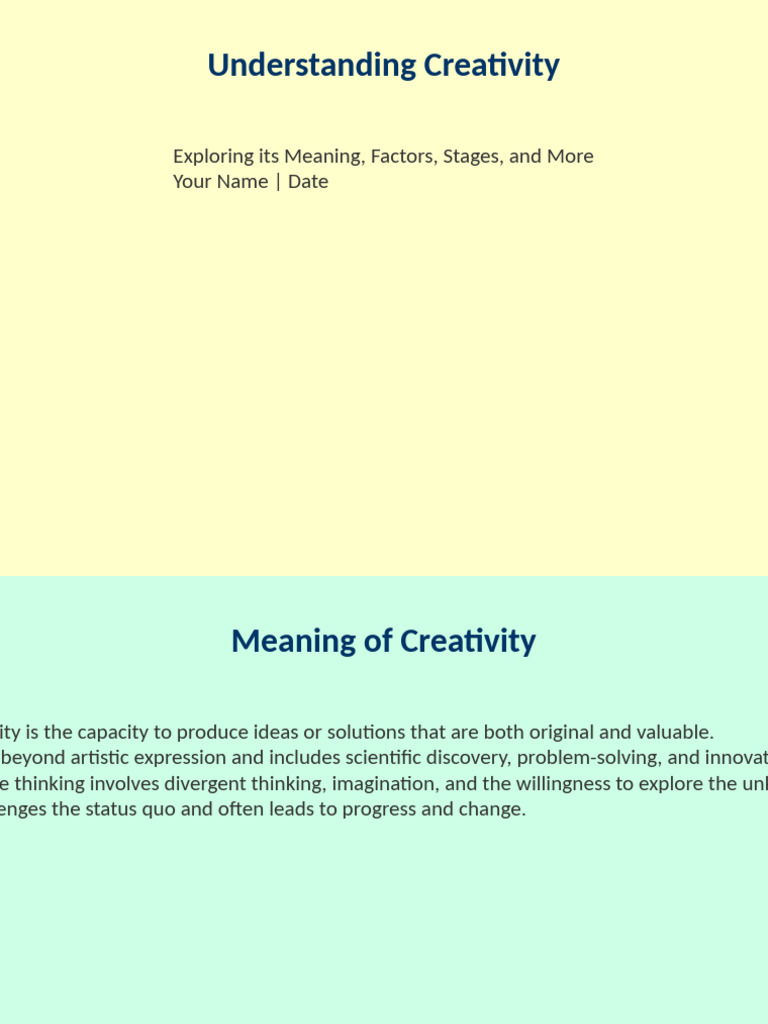 Creativity Presentation Expanded Colorful | PDF | Creativity | Thought