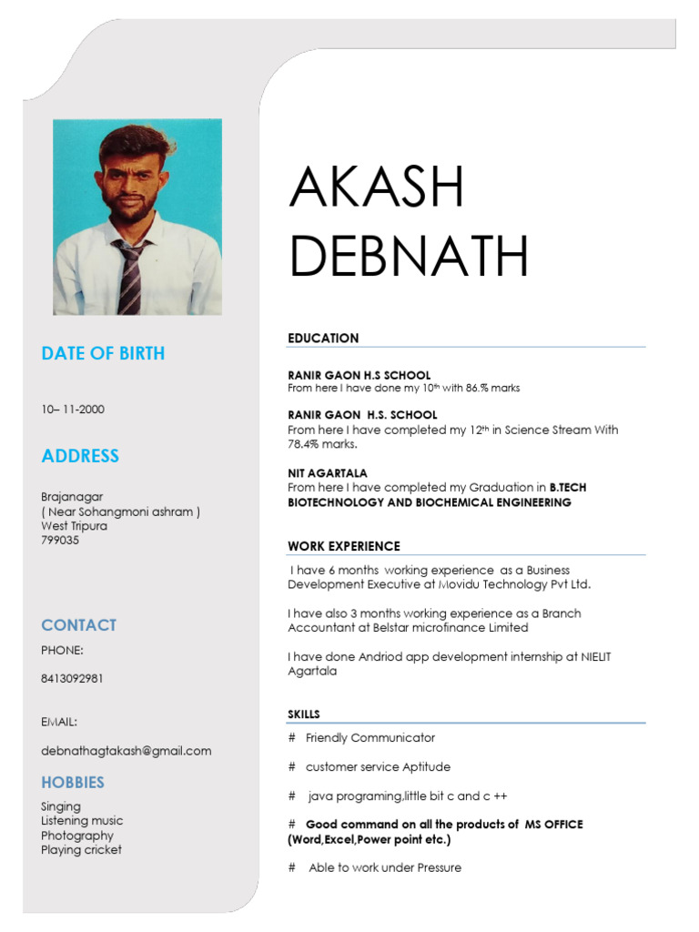Akash Rao: Age and Background Summary | PDF