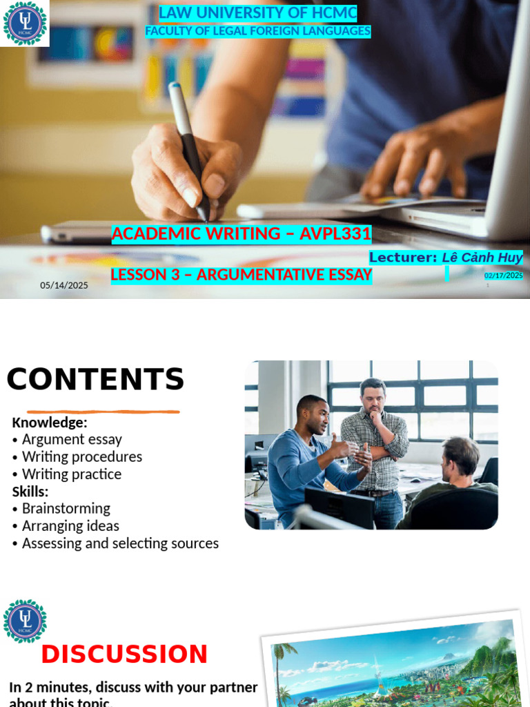 AVPL331 - LESSON 3 - Academic Writing 1 | PDF | Smoking | Brainstorming