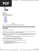 Download How to ReInstall Quick Heal 2012 Trial Version by Clean Uninstall QH by adit_3108 SN86168442 doc pdf