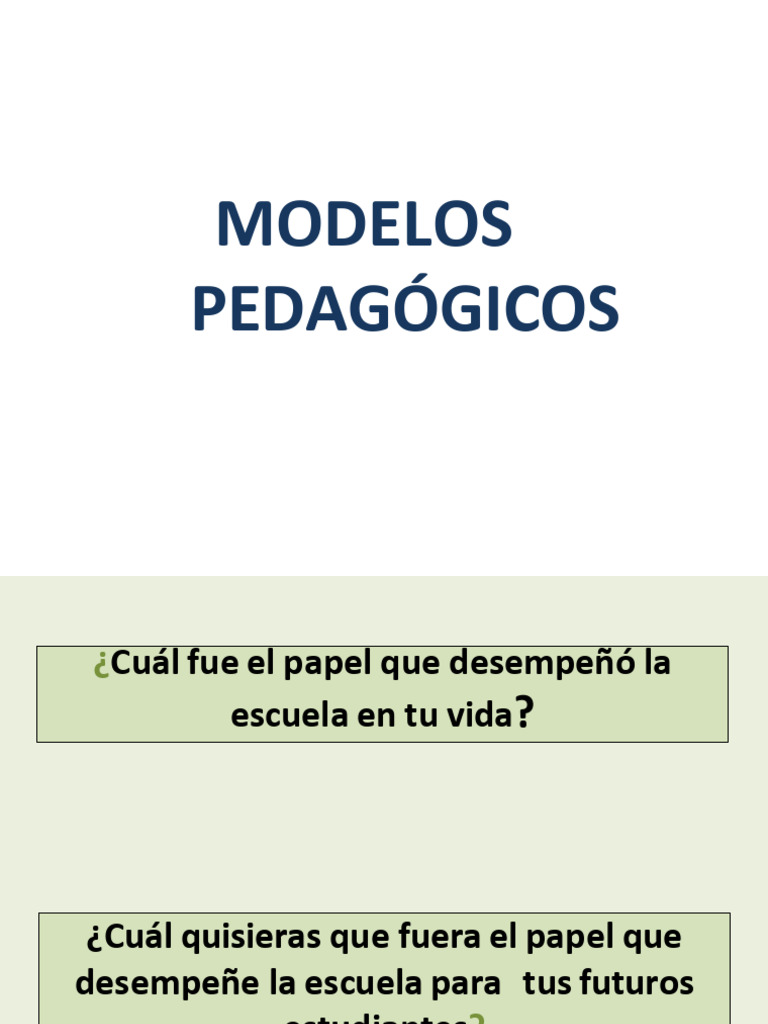 Modelos Pedagogicos 25 1 | PDF | Plan de estudios | Pedagogía