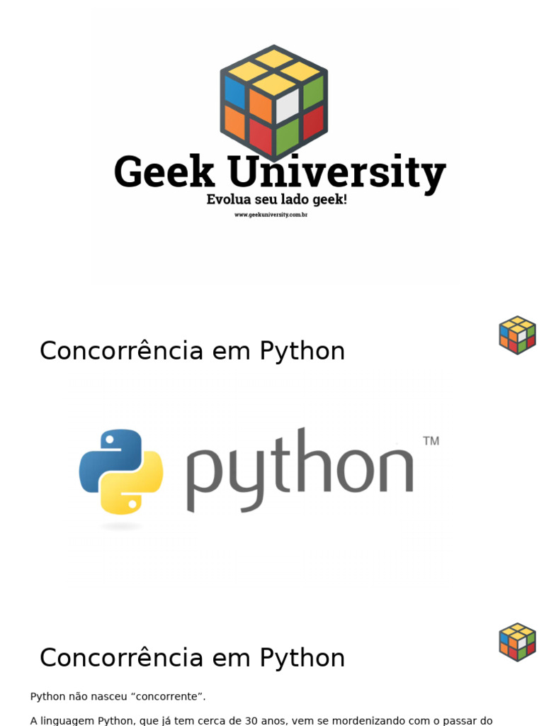 Concorrência em Python: Threading e Asyncio | PDF | Python (linguagem ...