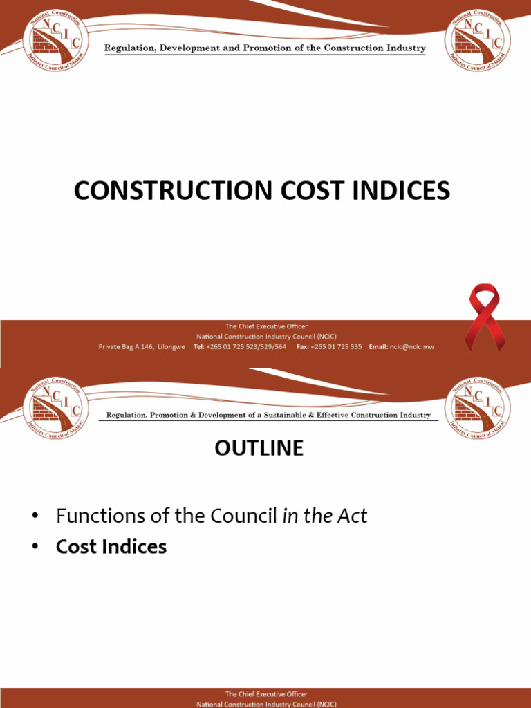 Cost Indices Slides Stakeholder NCIC Format | PDF | Prices | Taxes