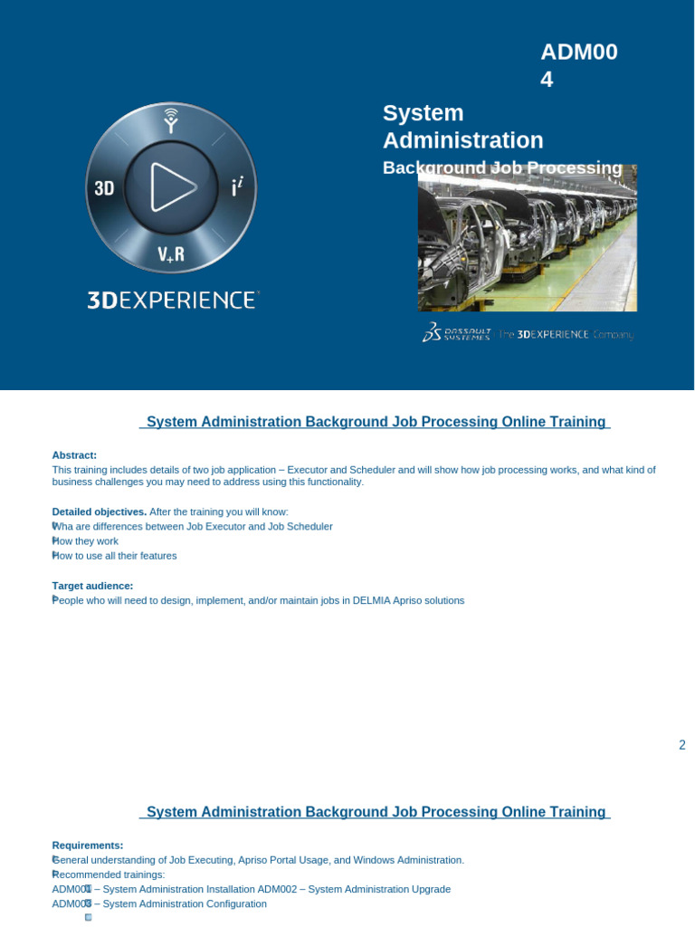 Job Processing in DELMIA Apriso | PDF | Scheduling (Computing) | Thread ...