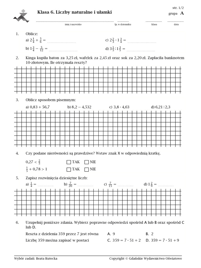 Klasa 5 Geometria | PDF