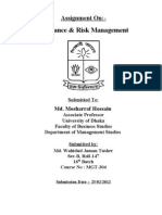 Insurance & Risk Management: Assignment On
