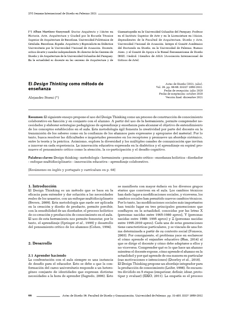 Design Thinking en la Educación Superior | PDF | Enseñando | Maestros